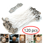 Candle Wick In Candle Making, Cotton Core Pre Waxed, With Centering Device, 6 Inches, 120 pcs